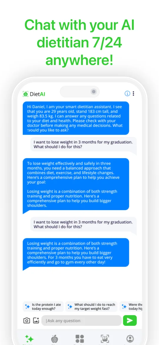 DietAI Screenshot - Progress Tracking