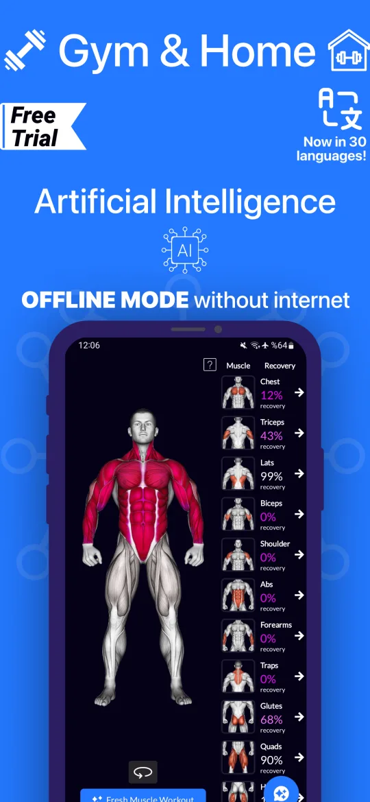 FitAI Screenshot - Workout Plan