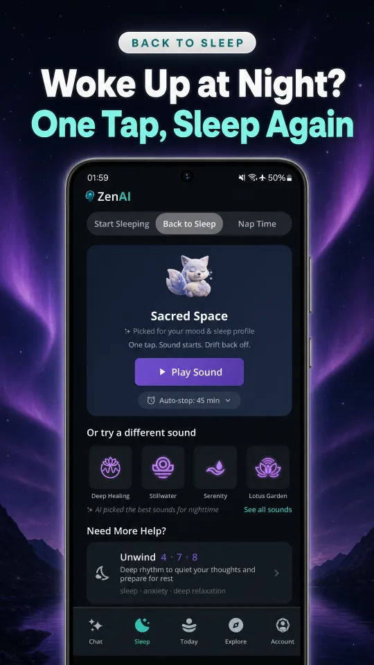 ZenAI Screenshot - Back to Sleep