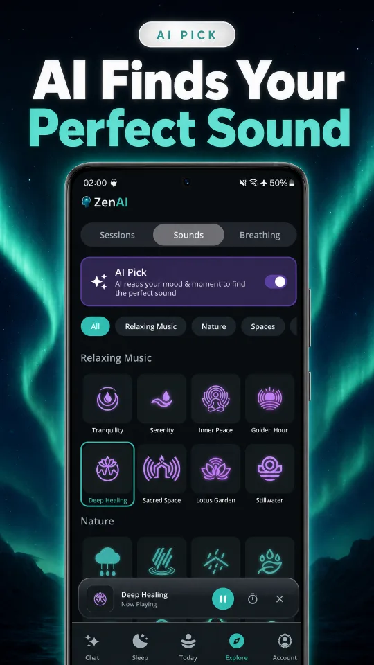 ZenAI Screenshot - AI Finds Your Perfect Sound