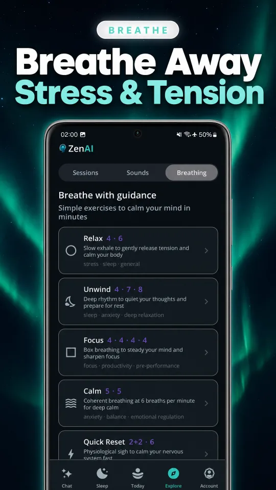 ZenAI Screenshot - Guided Breathing Exercises